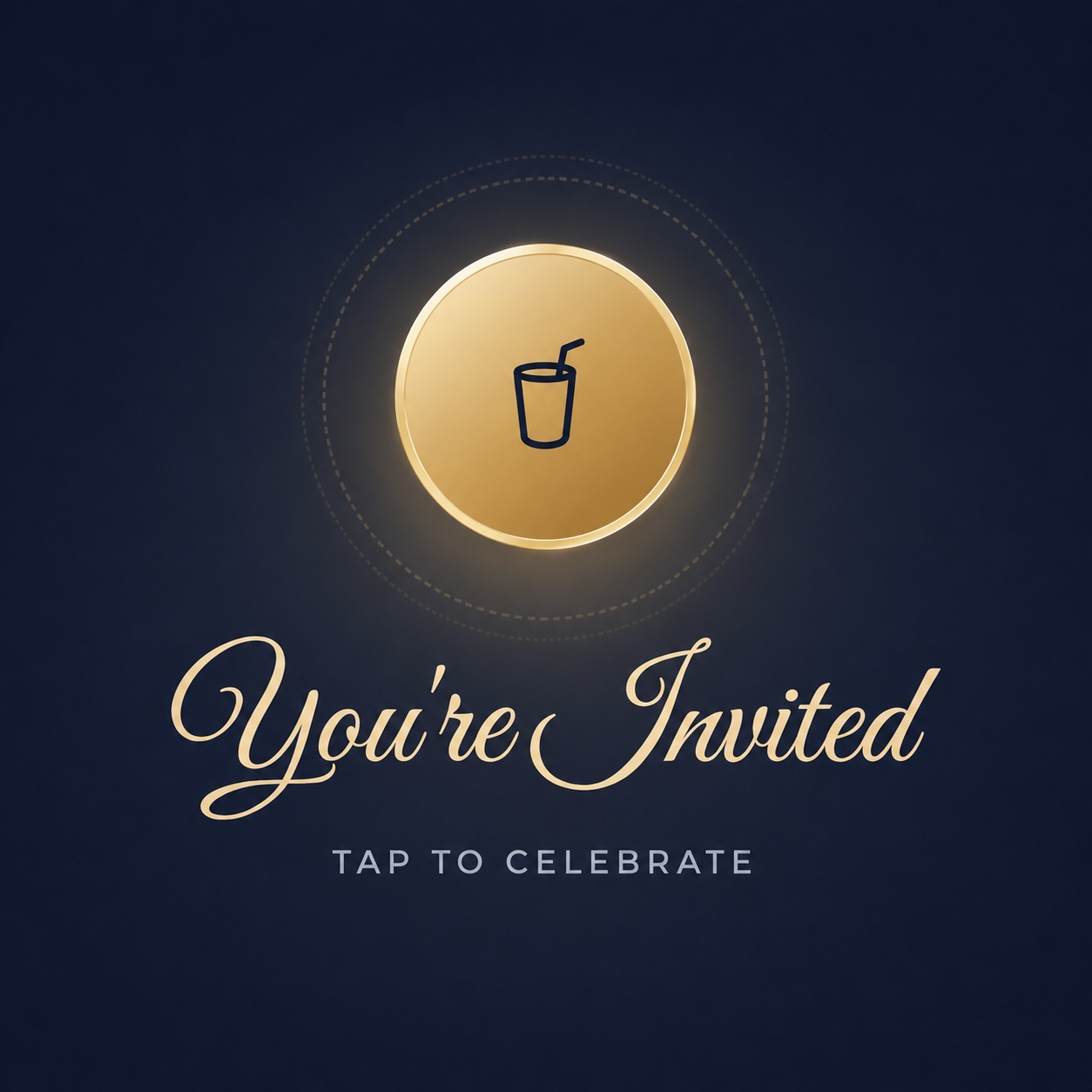 Midnight Toast Adult Digital Birthday Invitation Card