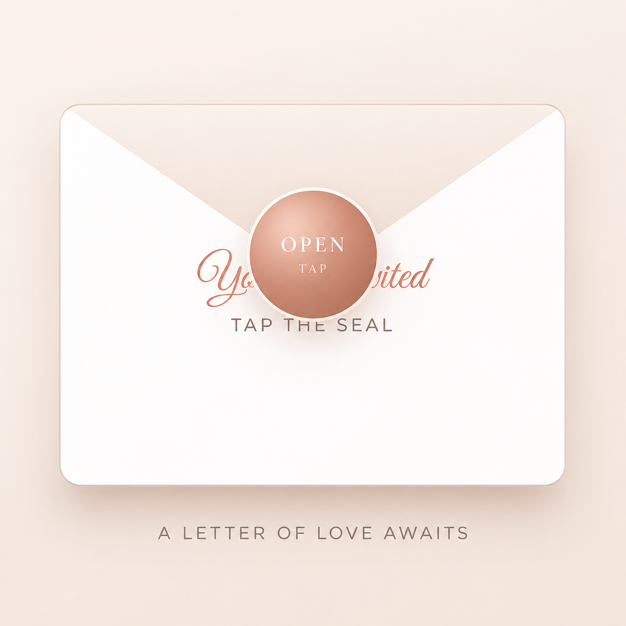 Blush Bloom Floral Digital Wedding Invitation Card
