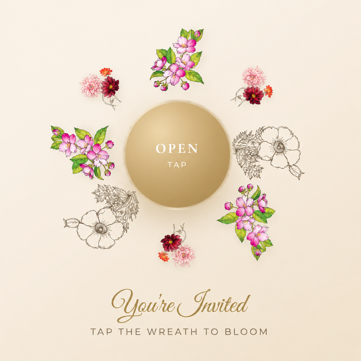 Champagne Glow Luxury Digital Wedding Invitation Card