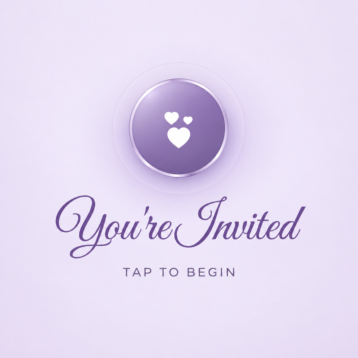 Lilac Vow Floral Digital Engagement Invitation Card