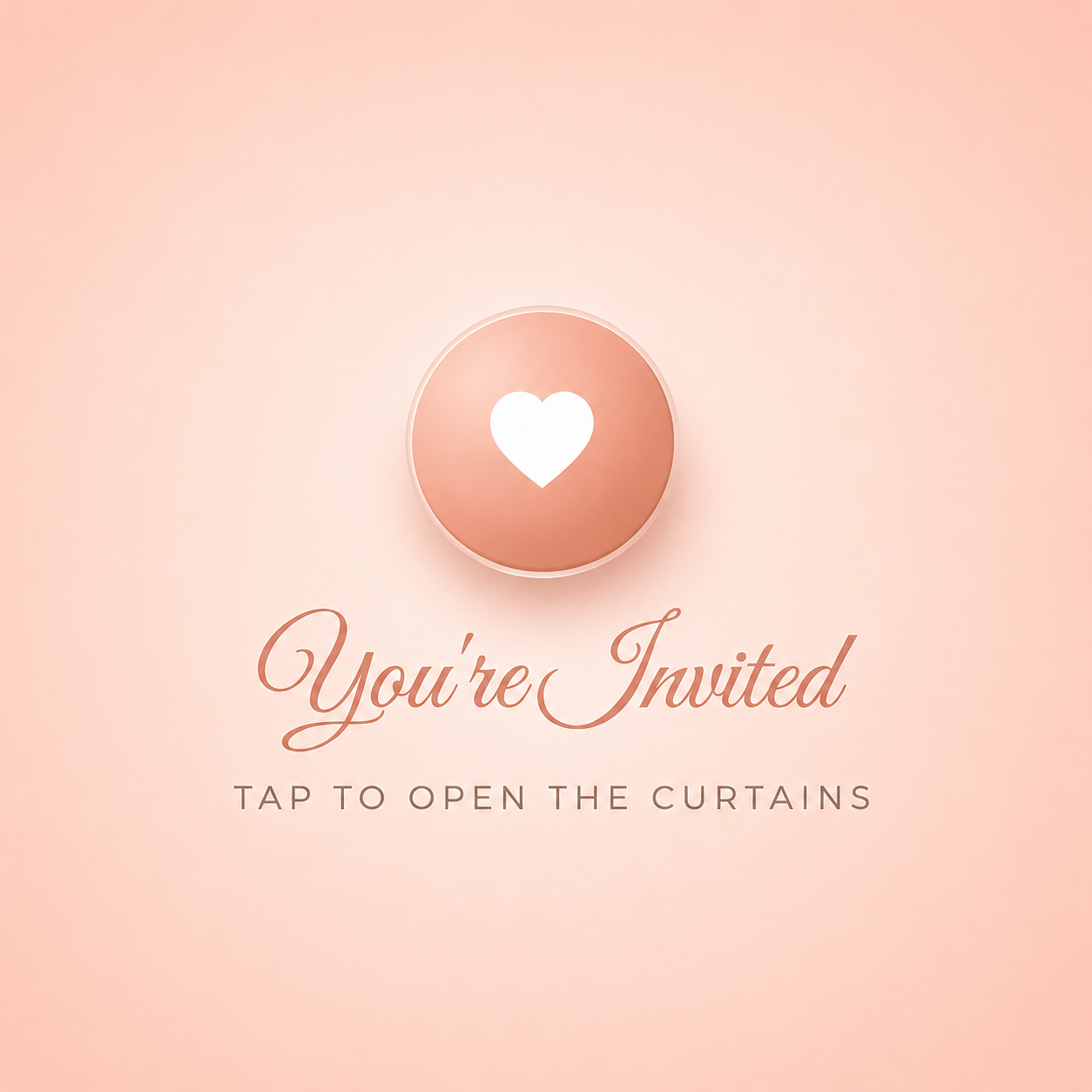 Peach Blossom Digital Wedding Invitation E-Card